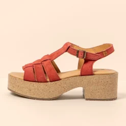 Women El Naturalista Sandals|Sandals With Heel|5890 ARBEQUINA