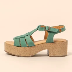 Women El Naturalista Sandals|Sandals With Heel|5890 ARBEQUINA