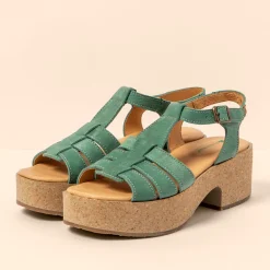 Women El Naturalista Sandals|Sandals With Heel|5890 ARBEQUINA